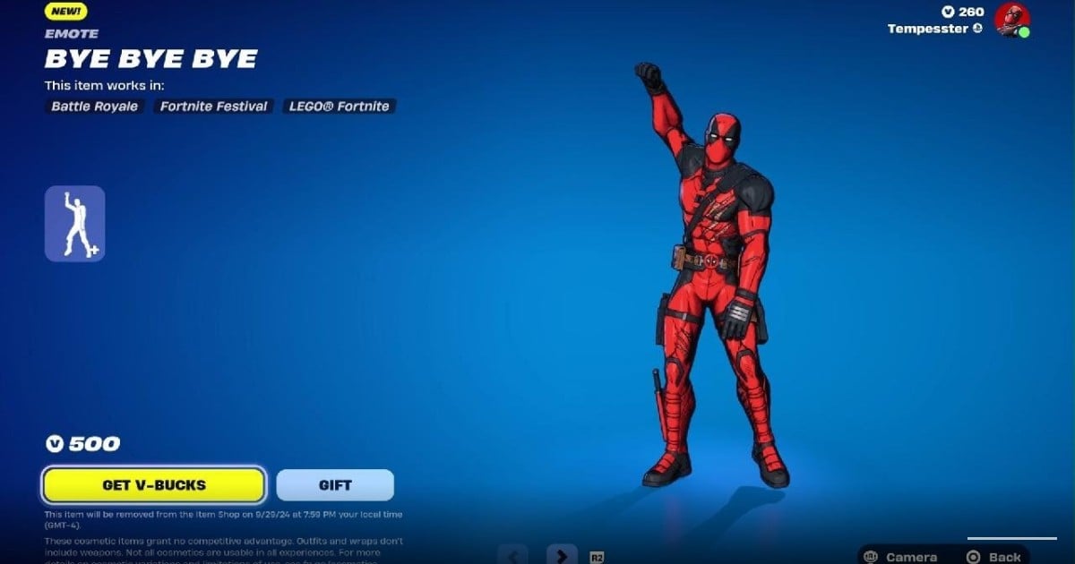 Fortnite players fear Bye Bye Bye emote could be gone for good after Sony lawsuit